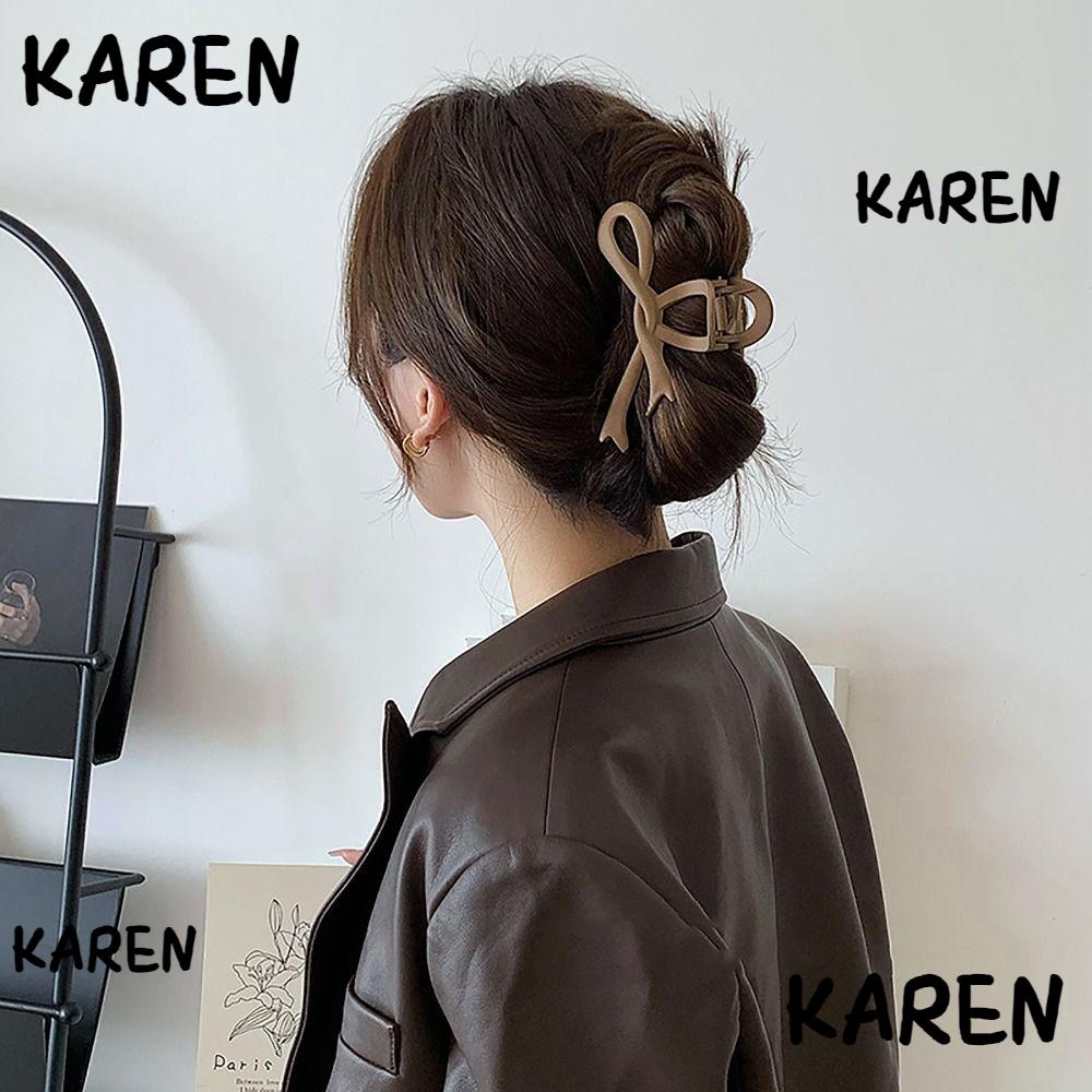 Karaen Kẹp Tóc Cá Mập Cỡ Lớn Chống Trượt Màu Tương Phản Thời Trang Cho Nữ