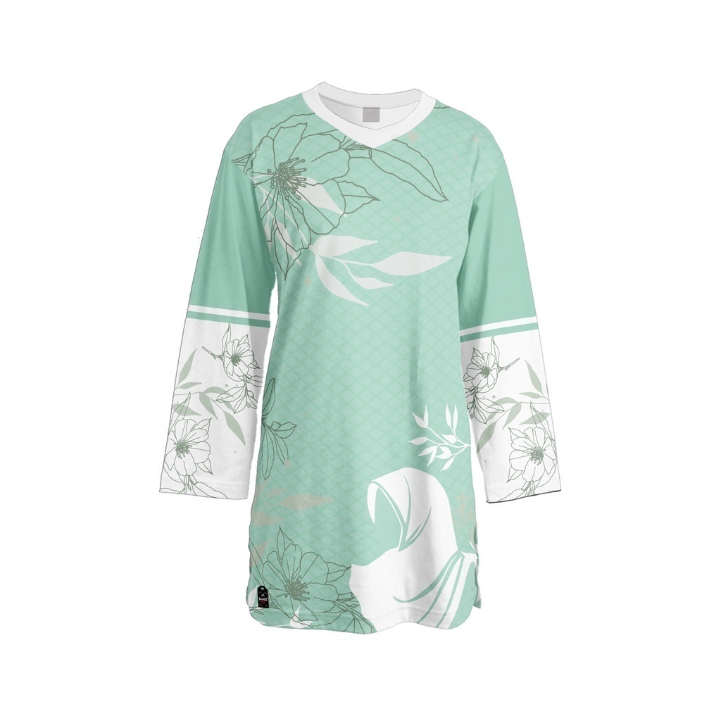 Áo Thun Nữ muslimah jersi Màu Hồng / Xanh Lá Cây Tay Dài oversize baju microfibre muslimah malaysia