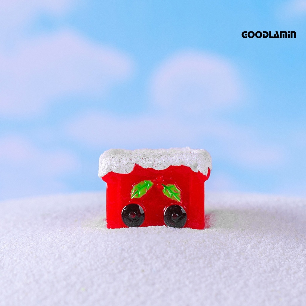 Set 2 Hộp Quà Tặng Giáng Sinh mini Màu Trơn Hình Gấu Hoạt Hình Ông Già Noel Người Tuyết