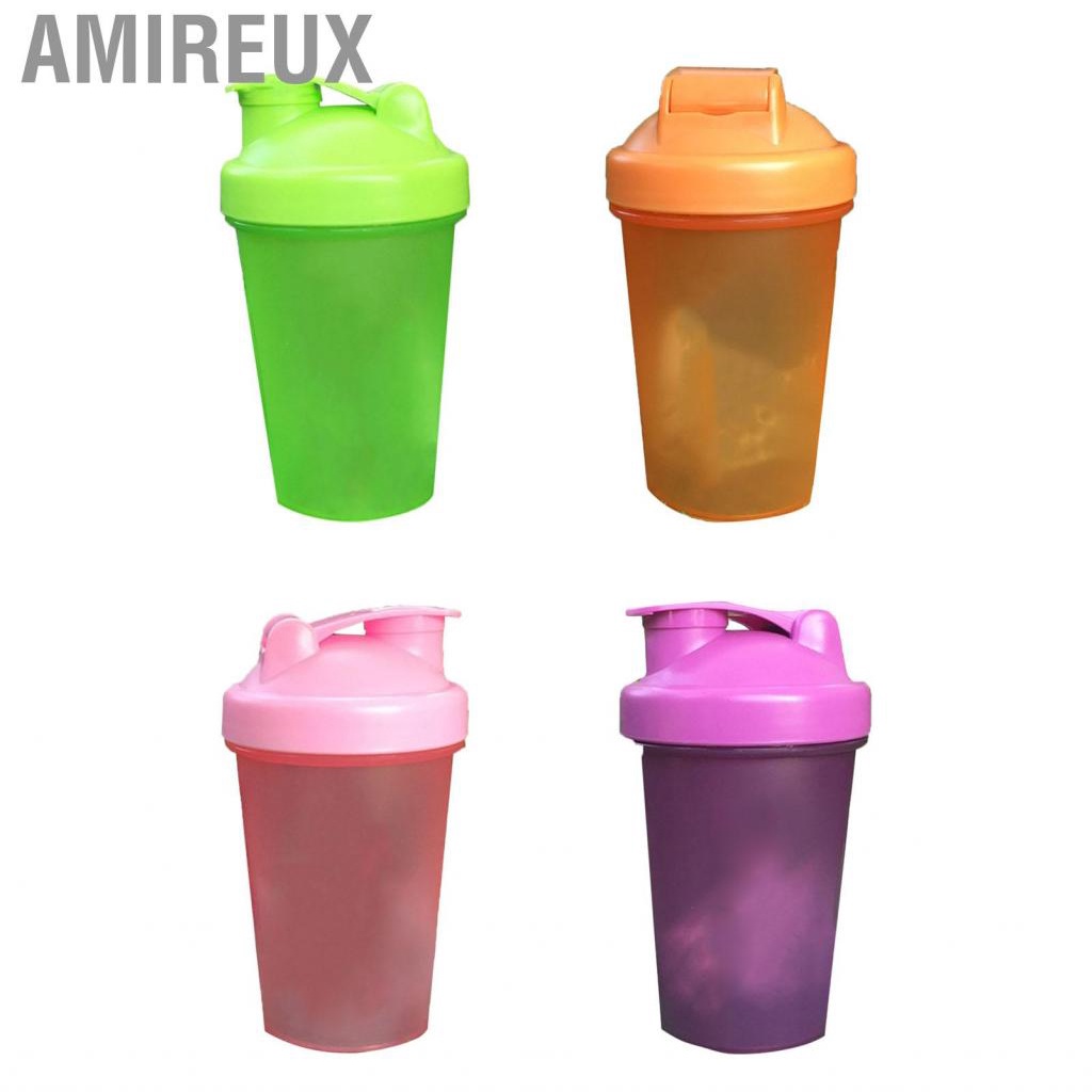 Amireux Protein Powder Shaker Cup PP Bottle with Stainless Steel Ball for Mixing 500ml