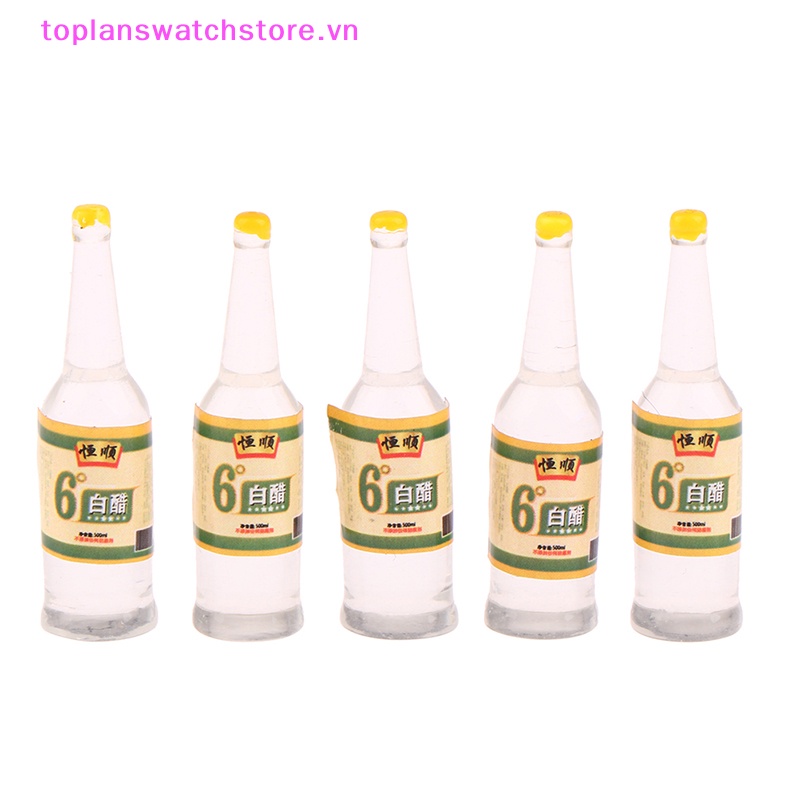 Set 5 Mô Hình Chai Nước Sốt Mini Trang Trí Nhà Búp Bê