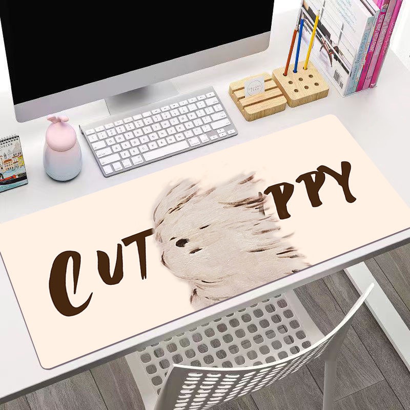 Tấm Lót Chuột Và Bàn Phím Máy Tính Chống Trượt In Hình Chú Cún Dễ Thương Tiện Dụng Cho Học Sinh / Văn Phòng