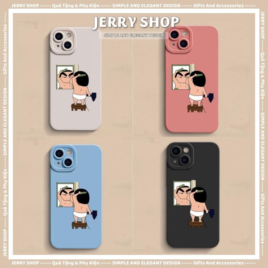 Ốp lưng iphone Shin Nền Trắng Đen Chống Sốc x/xs/11/12/13/14/15/pro/max/plus/promax -Jerry Shop