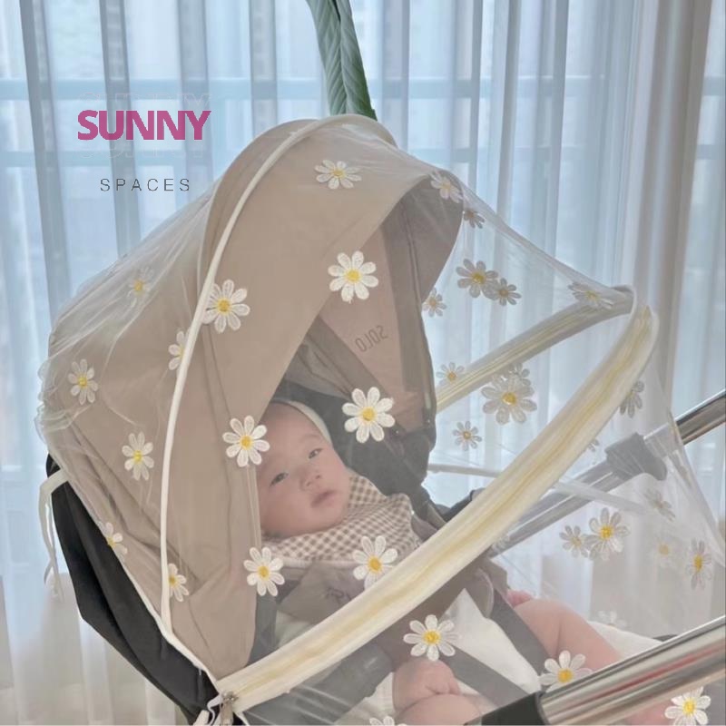 [sunny Spaces] Màn Lưới Chống Muỗi Toàn Diện Thoáng Khí Thêu Hình Hoa