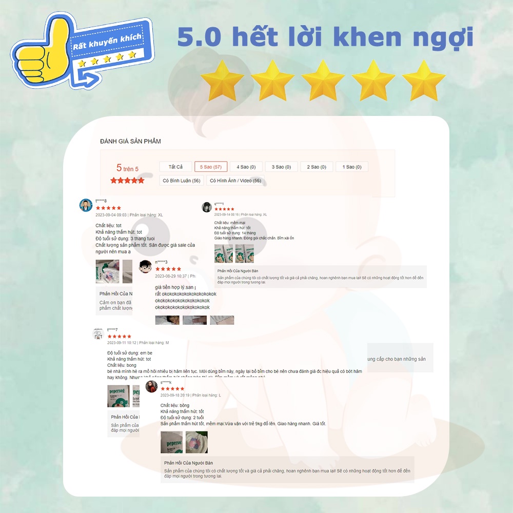 Combo 100 Pepersog Đây là tả quần Tã Bỉm Quần M/L/XL/XXL/XXXL Bỉm Quần Cao Cấp Tã Quần Cho Bé Trẻ Em Hấp Thụ 650ml