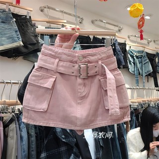 Chân Váy Jeans Chữ a Lưng Cao Có Túi Thời Trang Cho Nữ