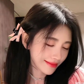 🌸🌸kẹp tóc nơ ruy băng nhỏ màu hồng niche ngọt ngào cao cấp