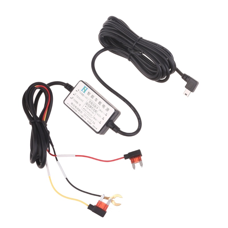 WU Đa Năng Mini USB Xe Ô Tô Power Box Adapter Dây Cáp 12V 30V Đầu Vào 5V2 5A Đầu Ra
