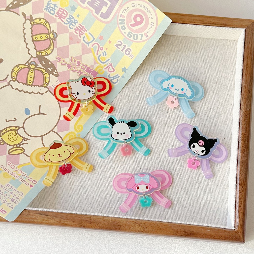 Kẹp Tóc Hình sanrio kuromi Cinnamoroll Dễ Thương Cho Bé Gái