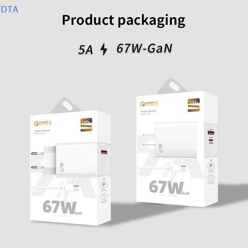 Dta Cốc Sạc Nhanh usb 3.0 67w Cho samsung xiaomi poco iphone 14 13 ipad