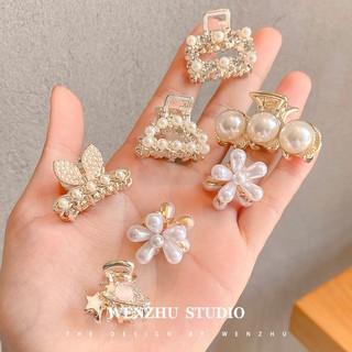kẹp tóc ngọc trai kẹp tóc nhỏ Tinh Tế Kích Thước Nhỏ Lấy Kẹp Ngọc Trai Nửa Ngón Tóc Nữ Trán Tóc Gãy Nổ Kẹp Mũ Đội Đầu Phong Cách Mới Kẹp Bên Kẹp Tóc