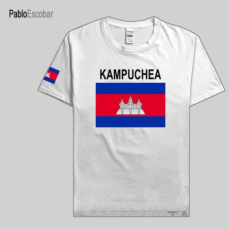 Campuchia Kampuchia nam áo thun jerseys quốc gia cotton áo thun áo thun ngắn tay quần áo đồng quê KH
