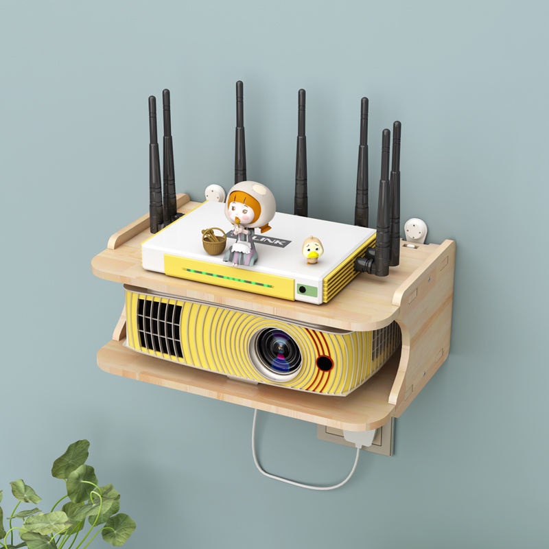 Giá treo hộp set-TOP bằng gỗ nguyên khối kệ treo tường không khoan đục trang trí treo tường phòng kh