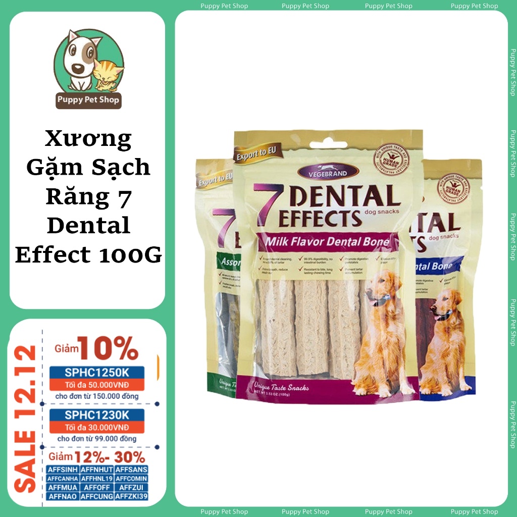 Xương gặm cho chó 7 Dental Effect 100g