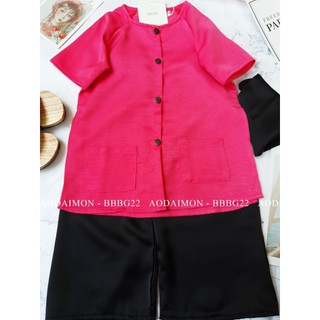 Set Áo Bà Ba Bé Gái Lụa Trơn Niên Thanh
