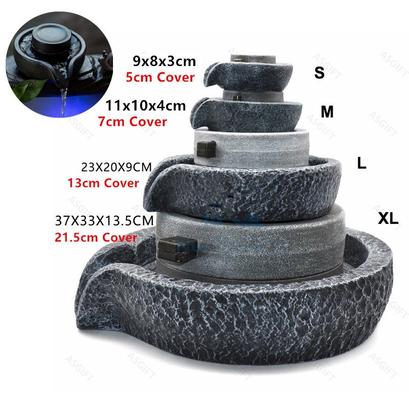 Nhân Tạo Nước Chạy Cối Xay Đá Trang Trí DIY Vườn Rockery Đài Phun Nước Cối Xay Bơm Nâng Thác Nước Tr
