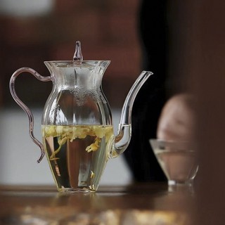 Ấm trà thủy tinh handmade nồi đơn chịu nhiệt độ cao tay cầm bên nồi trà tách nước ấm trà gia đình nhỏ