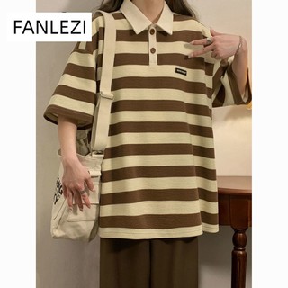 FANLEZI thun áo áo polo nữ Thời trang hàn quốc A29J14H