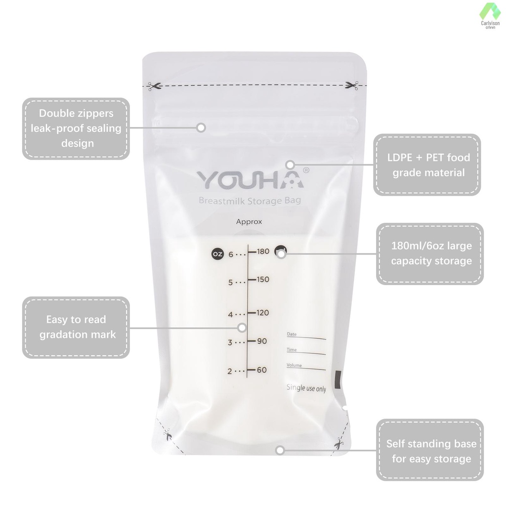 YOUHA ỉ ố ib ảnh o qu ns ữ bpa K é 50 Đựt ú Set C ó am ẹ í ng Dung R ò Đô ch 180 ml 6 oz Kho ô