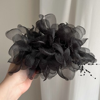 Kẹp Tóc Hình Cá Mập Đính Hoa Cỡ Lớn Thanh Lịch Cho Nữ