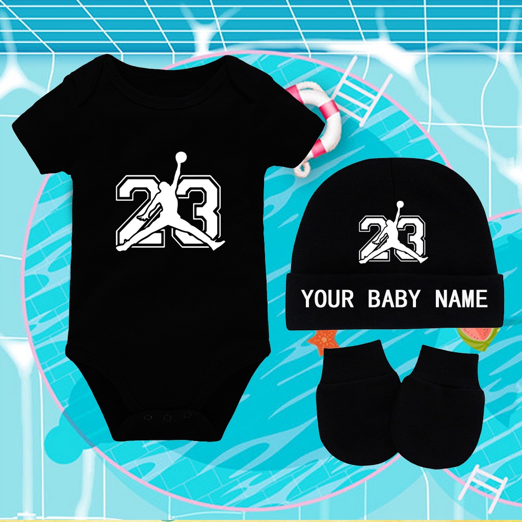 JORDANS Áo liền quần Sando đáng yêu cho bé gái 100 bông Patpat Quần áo trẻ em Tên tùy chỉnh