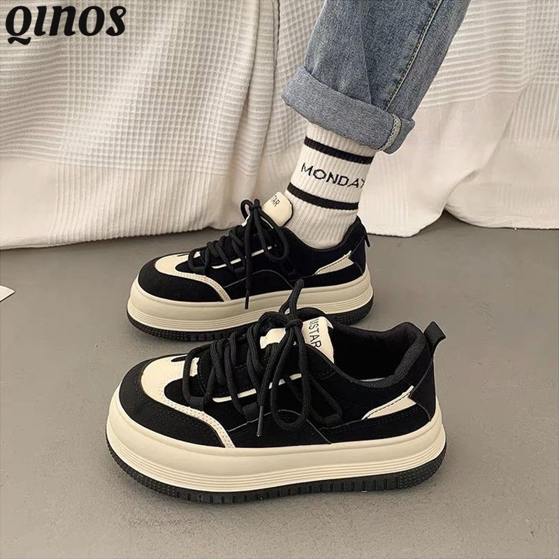 Thời Trang Giày Sneaker Đế Xuồng 2024 Cho Nữ