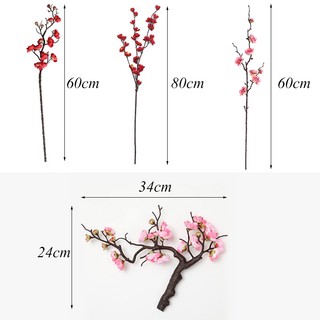Hoa Anh Đào Đỏ Bằng Lụa Dùng Trang Trí Tiệc Cưới