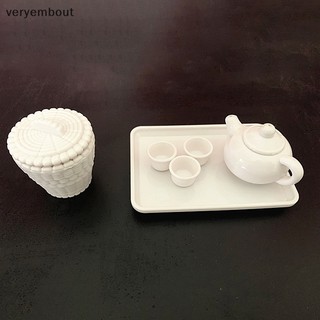 Bộ 6 ấm trà / tách cà phê mini 30g độc đáo trang trí nhà búp bê