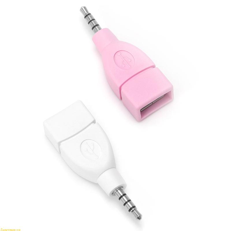 Giắc Cắm Chuyển Đổi USB 2 0 Cái Sang 3 5mm AUX Bền Bỉ Cho Xe Hơi