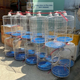  Lồng tròn cho chim hút mật khuyên ốc mít,... kích thước 20cm x 35cm lồng sơn xám siêu bền - LỒNG CHIM CHÍNH NGHĨA 