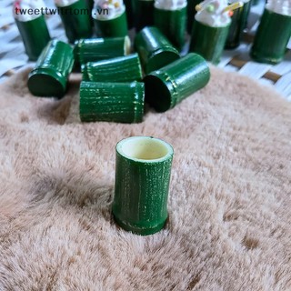Set 2 mô hình ly trà sữa mini bằng tre dùng trang trí nhà búp bê