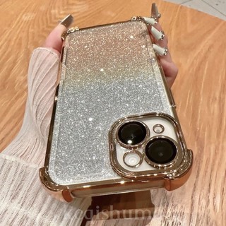 Ốp Điện Thoại Acrylic Trong Suốt Mạ Màu Gradient 6D Chống Sốc Cho iPhone Xr Case X XS MAX 15 14 Pro MAX 13 12 11 Pro MAX
