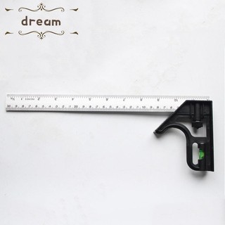1*Angle Ruler Level Tool Measuring Range 0-300mm High Hardness Silver Black