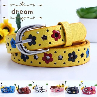 New PU Leather Adjustable Fashion Stylish Durable Useful Elastic Floral Belt