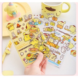 Limited Sanrio PET Sticker Kawaii Hello Kitty Kuromi Cinnamoroll Giai Điệu Tài Khoản Tay Chất Liệu Trang Trí DIY Dán Đồ Chơi Trẻ Em