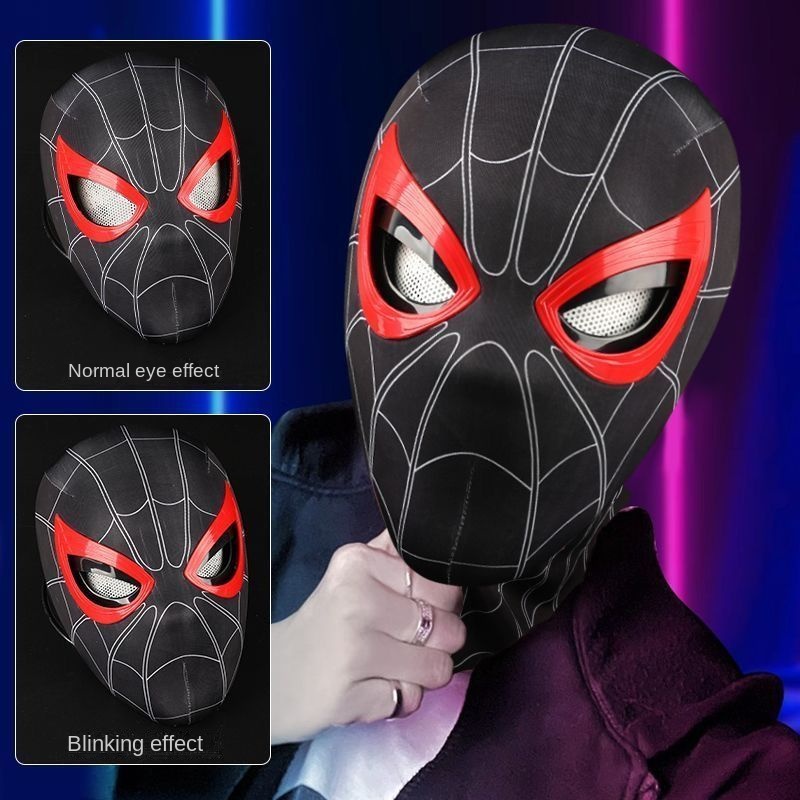 Bán Chạy Mặt Nạ Hóa Trang Người Nhện Phong Cách Mới Miles Spiderman Mắt Di Chuyển Được Trang Trí Tiệc Tùng Cho Trẻ Em Và Người Lớn