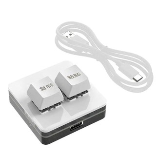 Taylor1 Bàn phím Mini 2 tùy chỉnh, Bàn phím dán sao chép công tắc màu đỏ Acrylic, Trao đổi nóng Giao diện Mini Type-c Chìa khóa cơ 2 phím Bàn phím Mini Văn phòng