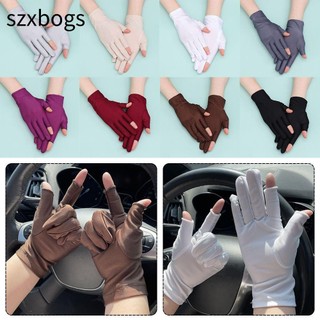 szxbogs Găng Tay Thể Thao Mỏng Co Giãn Thoáng Khí Mùa Hè Chống Nắng Hai Ngón Tay Cảm Ứng Cho Nam Và Nữ