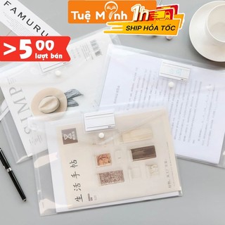Túi clear bag A4 đựng tài liệu gắn name tag K29 dày VPPTueminh