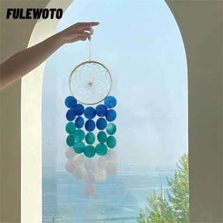 Filewoto Chuông gió vỏ sò, Trang trí nội thất Handmade Vỏ cầu vồng Chuông gió, Phòng treo đẹp Dream Catchers Sân vườn Sân cỏ
