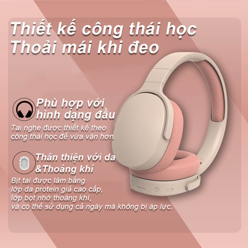 Tai Nghe Bluetooth SPRISE chụp tai Không Dây Nhiều Màu Sắc Trẻ Chống Ồn Chơi Game Âm Nhạc Có Thể Gập Thể Thao Với Mic 2961 | BigBuy360 - bigbuy360.vn