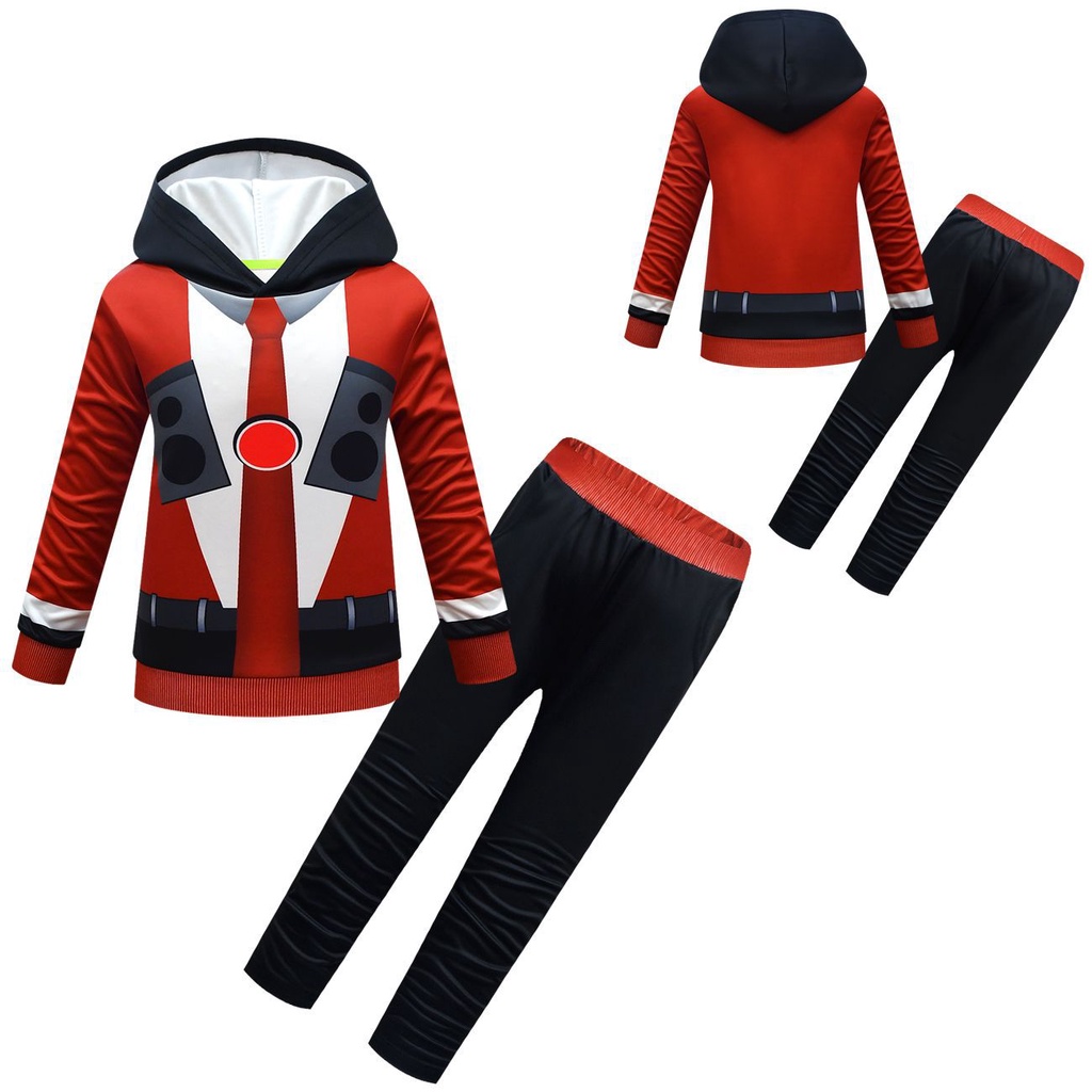 Skibidi Bộ Áo Hoodie + Quần Dài Hóa Trang Thể Thao Hóa Trang halloween Cho Bé