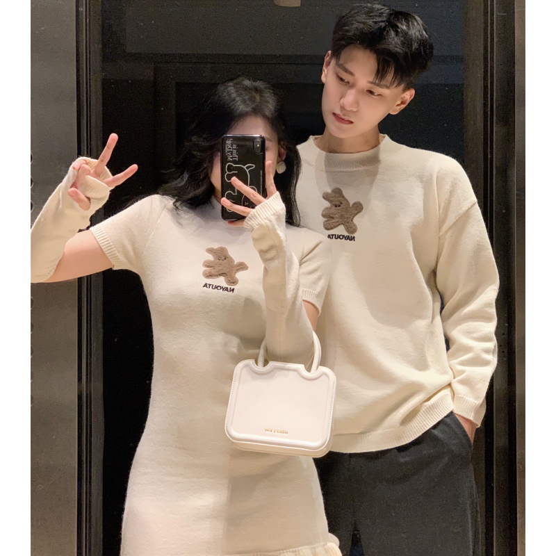 Áo Sweater Cặp Đôi Phong Cách Ngọt Ngào Thời Trang Thu Đông island-2023