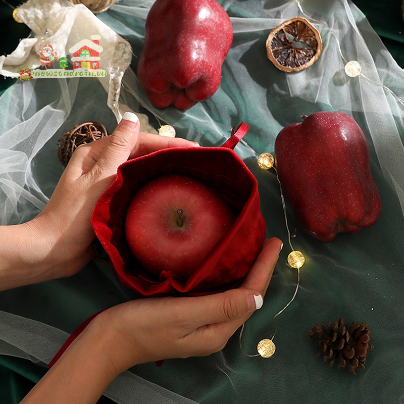 Mới 1 Túi Dây Rút Đựng Quà Giáng Sinh, Đám Cưới, Năm Mới