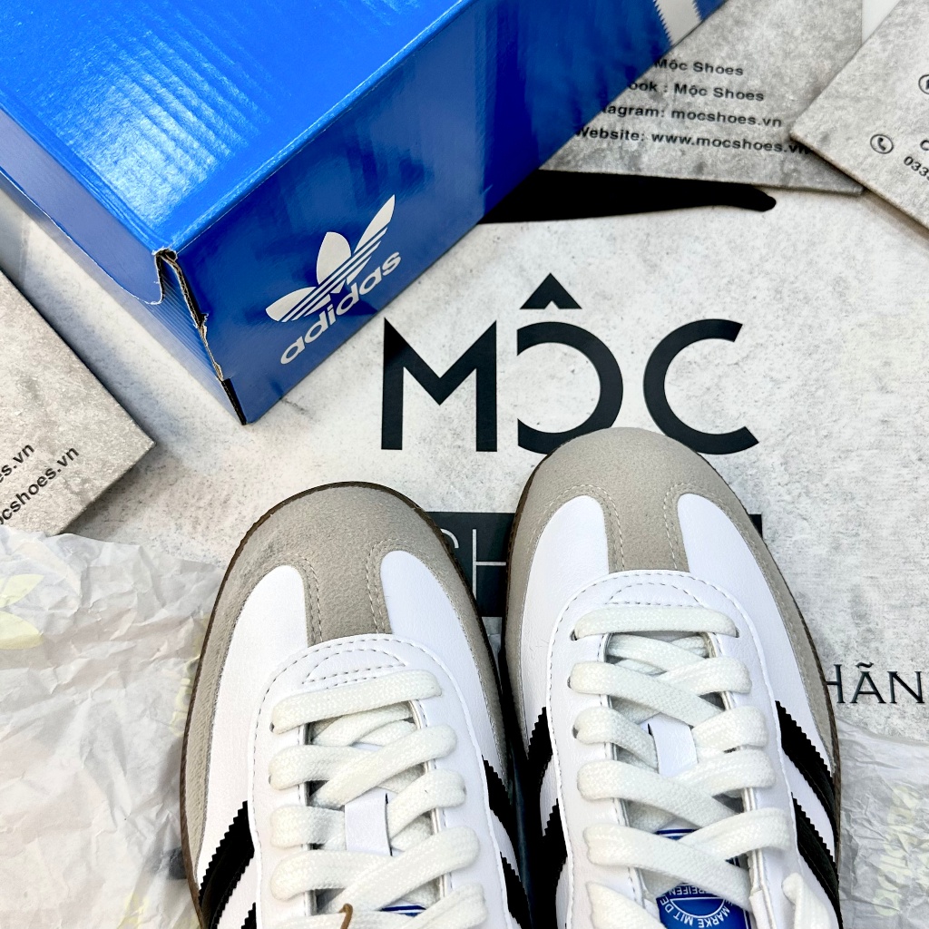 Giày ADIDAS SAMBA VEGAN - WHITE GUM - *LƯỠI GÀ NGẮN* - CODE: FW2427
