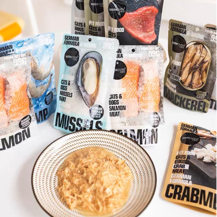 Pate Beethoven từ Hải Sản Biển Sâu Lớn 99g - Pate dạng súp thịt cho Chó Mèo Cao Cấp - Minnie Petshop