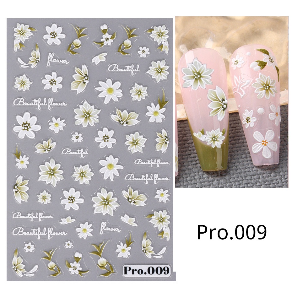 Miếng Dán Trang Trí Móng Tay 5d Hình Hoa lily of the valley