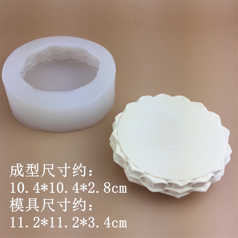 Khuôn silicone Tròn Hình Hoa Sen