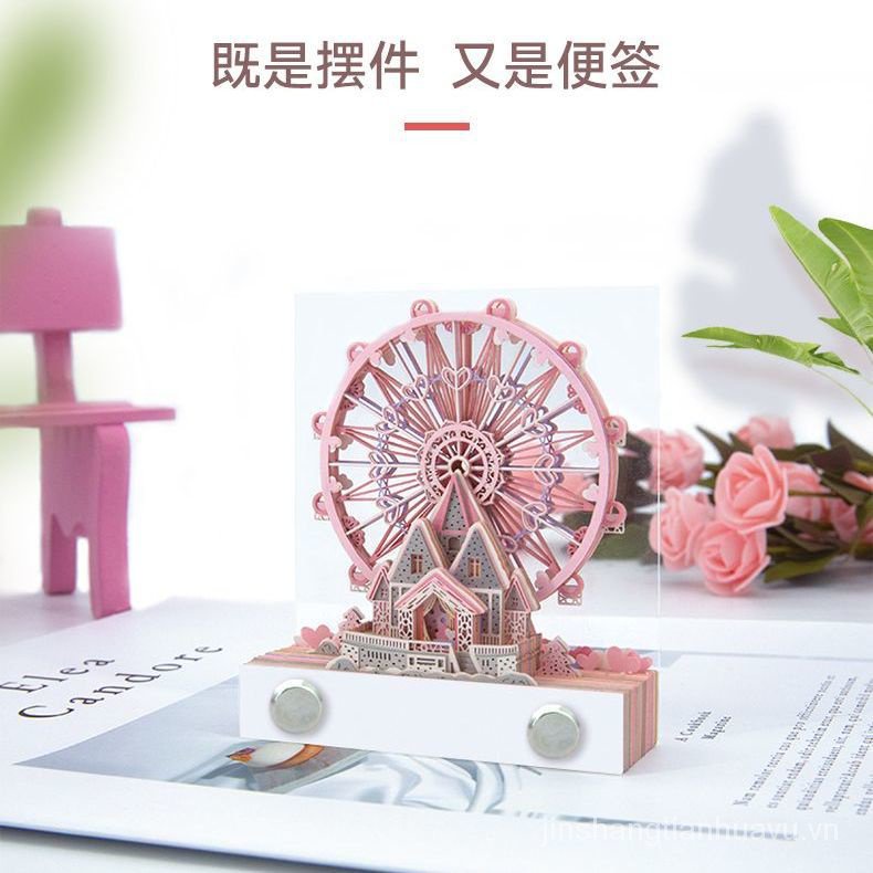 Giấy Ghi Chú 3d Hình Bánh Xe Dễ Thương