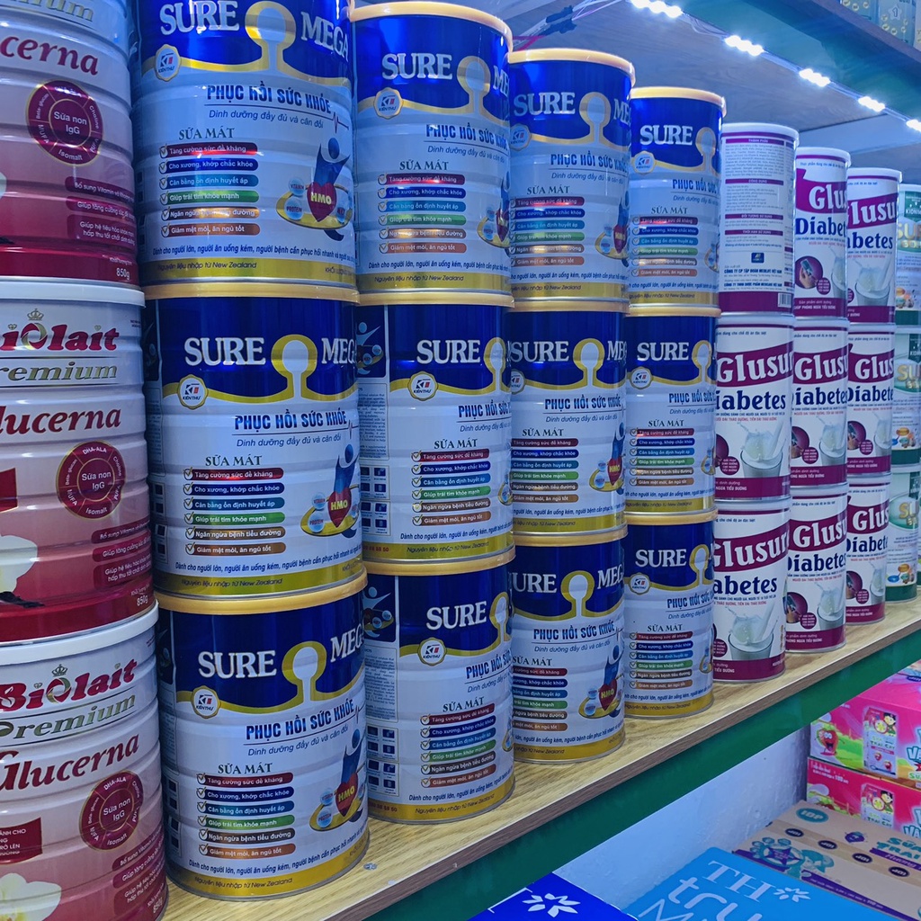 SỮA SURE MEGA 900G PHỤC HỒI SỨC KHỎE, TĂNG CƯỜNG ĐỀ KHÁNG, XƯƠNG KHỚP CHẮC KHỎE